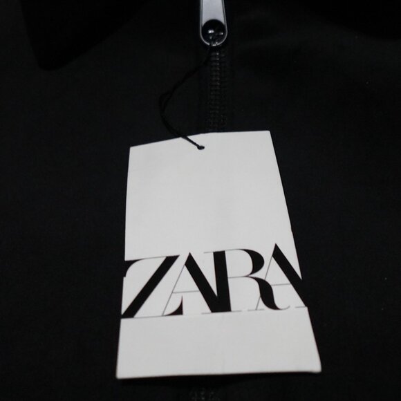 ZARA Velvet Jacket Men's Large Black Full Zip Pockets Long Sleeve MSRP $139 - Picture 9 of 13